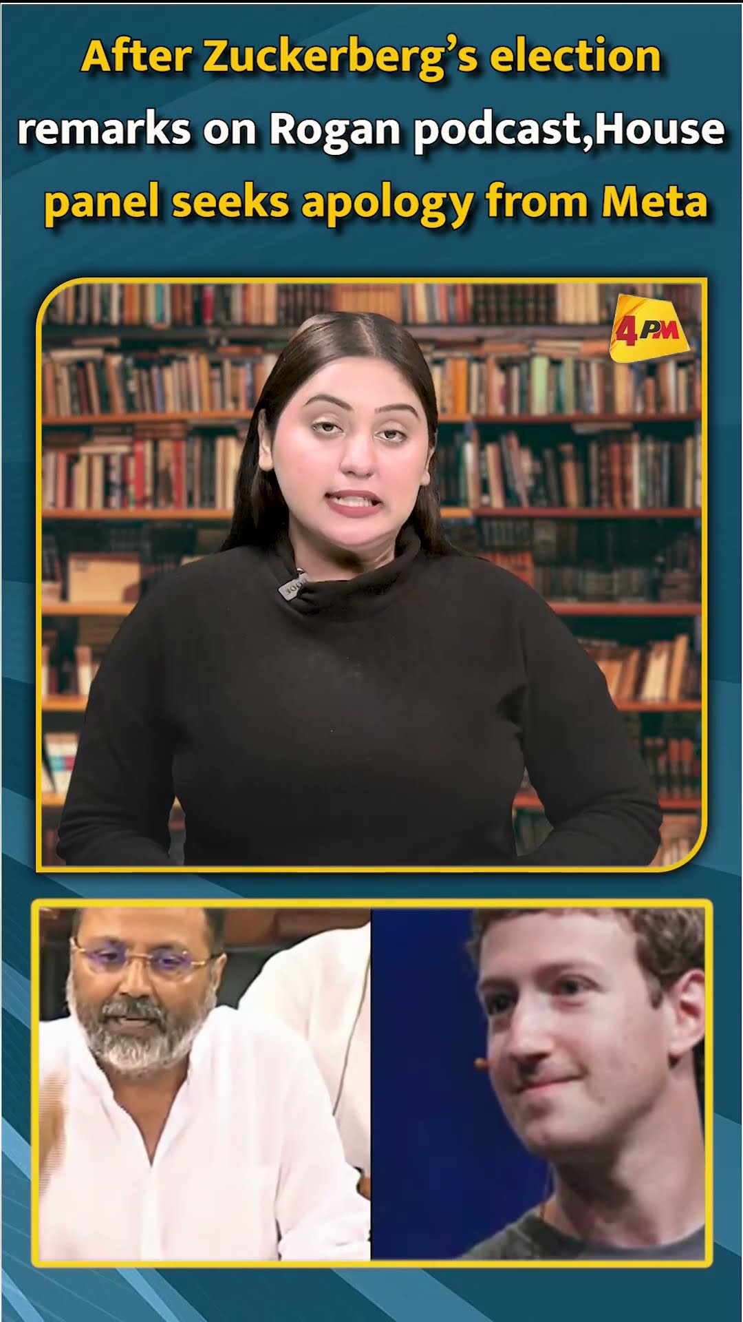 After Zuckerberg’s election remarks on Rogan podcast,House panel seeks apology from Meta #shorts